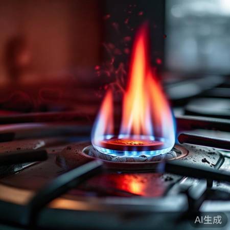 燃气灶外圈火红,燃烧不充分
