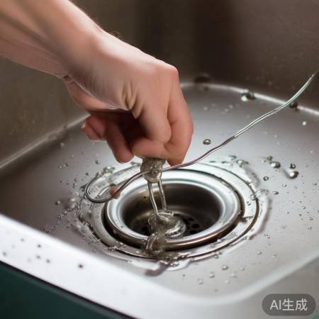 疏通堵塞：铁丝转出异物