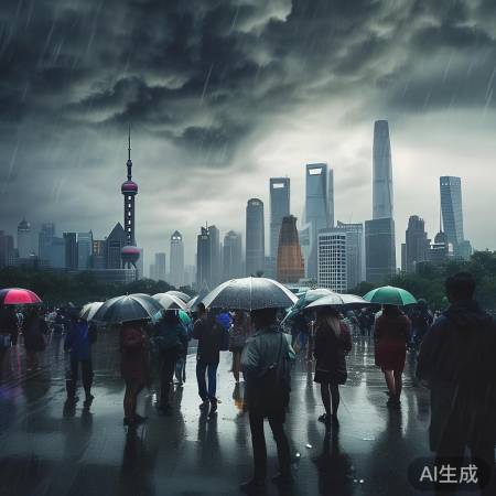 上海多区发布台风蓝警